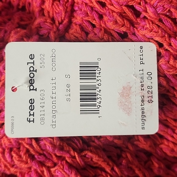 NWT! Free People Dragonfruit Sweater Size Small Off Shoulder - Picture 4 of 5